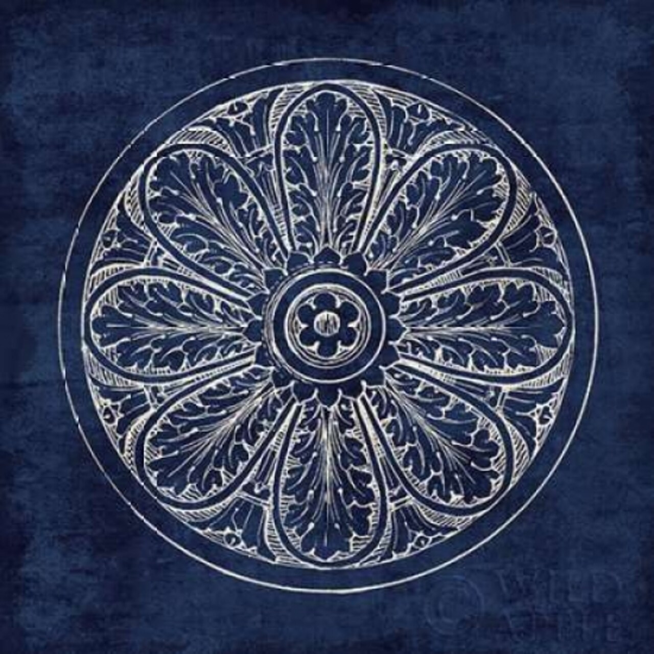 Rosette VIII Indigo Poster Print by Wild Apple Portfolio - Item # VARPDX23703